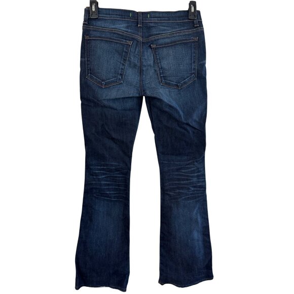 J Brand Womens Dark Wash Denim Flare Jeans Tyro 28 Mid-Rise Made In USA - Picture 2 of 5